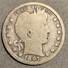 1897-S Barber Quarter, Grade= G