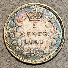 1891, Canada 5 cent, KM2, XF