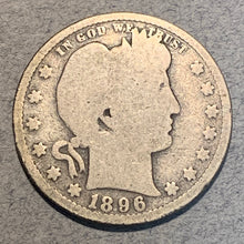 1896-S Barber Quarter, Grade= G/AG
