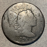 1795 Liberty Cap Large Cent, AG+, full solid date