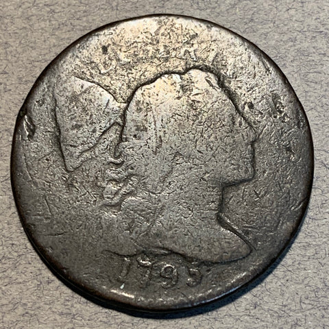 1795 Liberty Cap Large Cent, AG+, full solid date