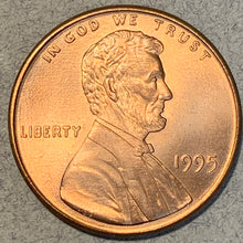 1995 Lincoln Cent, BU Error double die obverse, example coin imaged