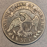 1830 Cap Bust Half Dollar, F, “A” initial in obv field