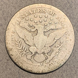 1914-S Barber Quarter, Grade= G6, cleaned
