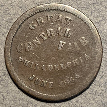 Presidential token- George Washington, 1864, Great Central Fair Philadelphia, June 1864