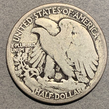 1921 D Walking Liberty Half Dollar, VG, a couple tiny rim ticks