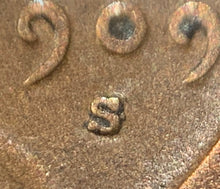 1909-S over S Lincoln Cent, VF