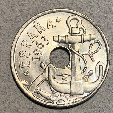 Spain, 1963(63), 50 Centimos, BU, KM777