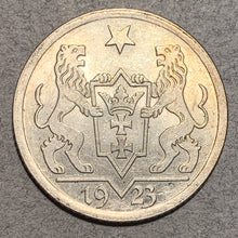 Danzig (Poland) 1923, 1 Gulden, AU silver