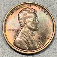 1928 Lincoln Cent, Grade= MS65RB