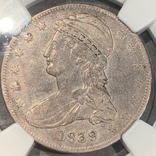 1839 Capped Bust Half Dollar, NGC XF detail, improperly cleaned