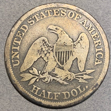 1843 Seated Half Dollar, Grade= VG