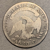 1807 Capped Bust Half Dollar, G, a few tiny reverse rim ticks