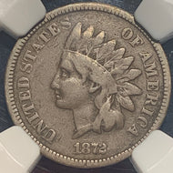 1872 Indian Cent, Grade=  F, 12 BN slabbed by NGC