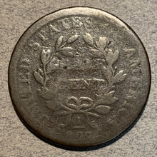 1808 Half Cent Draped Bust, G, 180% rotated reverse