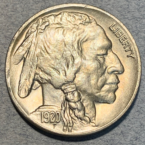 1920-D Buffalo Nickel MS64, many very fine die cracks throughout
