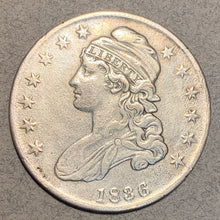 1836 Cap Bust Half Dollar, XF, light strike, cleaned