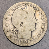 1896 O Barber Liberty Quarter, G4