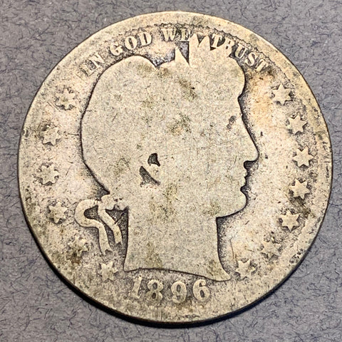 1896 O Barber Liberty Quarter, G4