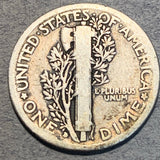 1916-D Mercury Dime VG, Liberty Head dime
