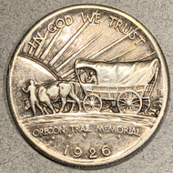Oregon Trail Commemorative 1926 Half Dollar, XF polished