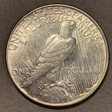 1923 D Peace Dollar, AU58