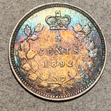 1892, Canada 5 cent Silver, AU