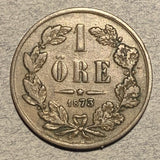 Sweden, 1873,  1 ore,  F, KM728  - ERROR SVFRIGES