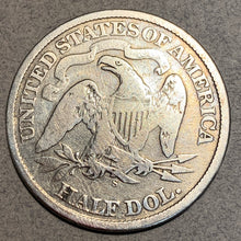 1869 S Seated Half Dollar, G6, polished with a few short scratches