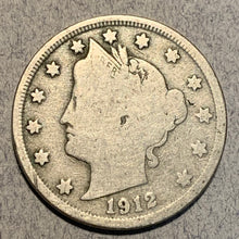 1912-S V Nickel, Grade= VG