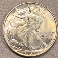 1938 Walking Liberty Half Dollar, MS63