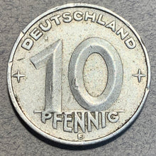 Germany, 1950E, 10 pfennig, XF, KM3 - GDR, rim ticks.
