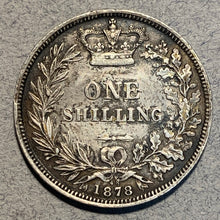 Great Britain, 1878, Shilling, XF, cleaned at some point.
