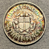 Great Britain, 1941, 3 pence, AU nice toning on dated side