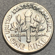 1982 Roosevelt Dime, MS64, Two errors No “P” mintmark and slight brockage.