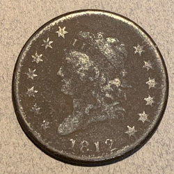 1812, F Classic Head large cent, heavy corrosion