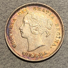 1900, Canada 5 cent, KM2, AU. Attractive tone, thin scratches across dated side.