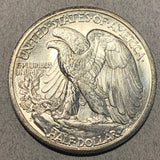 1945 D Walking Half Dollar, Grade= MS64