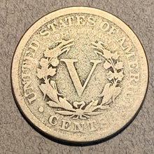 1886 V Nickel, Grade= AG/G