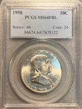 1958 Franklin Half Dollar, PCGS MS64FBL