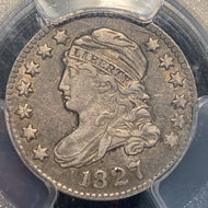 1827 Capped Bust Dime, Grade= XF45, PCGS slabbed