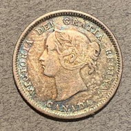 1897, Canada 5 cent, KM2, VF some attractive toning