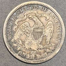 1876 CC Seated Liberty Quarter, VF, 2 tiny, light rim bruises