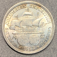 Columbian Commemorative Half Dollar 1893, MS62, tone spots