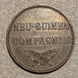 German New Guinea, 1894A, 1 Pfennig, KM570, AU, only 33k minted