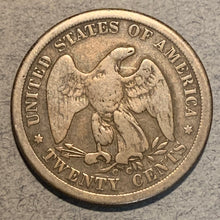 1875 CC Seated Liberty Twenty Cent Piece, VG