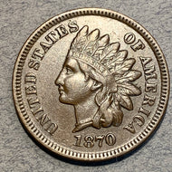 1870 Indian Head Cent, XF45 choice!