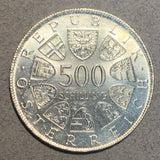 Austria, 1982,  500 schilling, BU