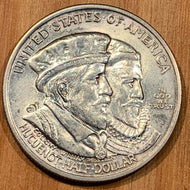 Huguenot Commemorative 1924 Half Dollar, AU