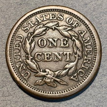 1857 Large Cent Braided Hair, XF, small date. Exact coin imaged. This coin ships for free.